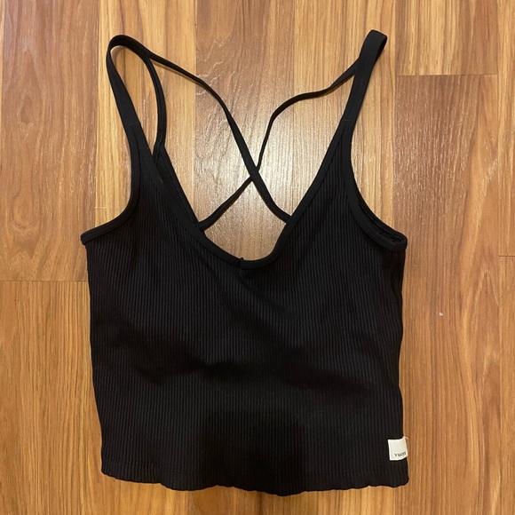 Vuori Black Strappy Back Tank Top - Picture 3 of 6